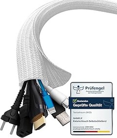 Fundas y mallas recoge cables para escritorio y TV