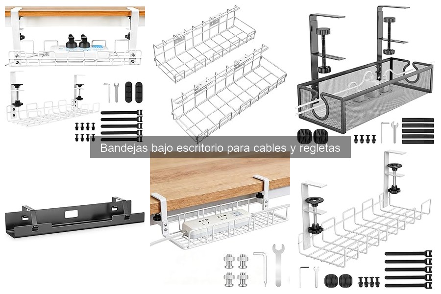 Alternativas a bandejas bajo escritorio para cables