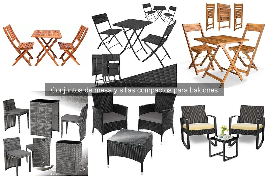 Alternativas a conjuntos de mesa y sillas compactos para balcones