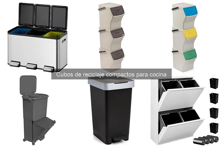 Alternativas a cubos de reciclaje compactos para cocina