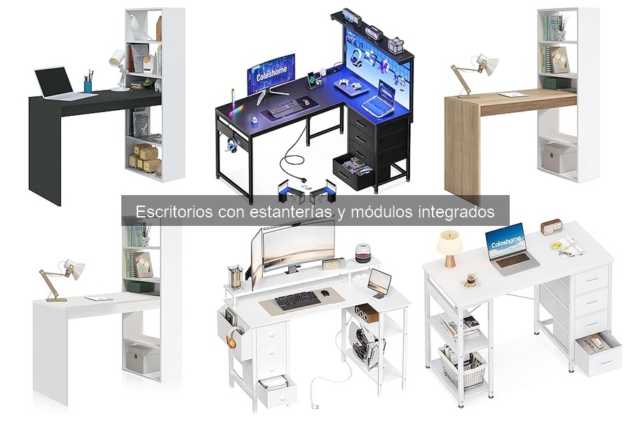 Alternativas a escritorios con estanterías integradas