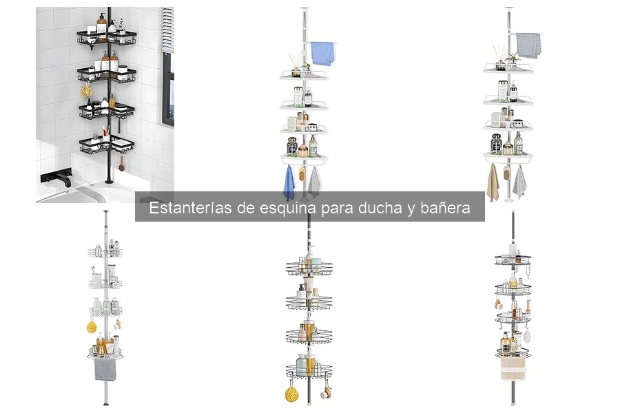 Alternativas a estanterías de esquina en la ducha