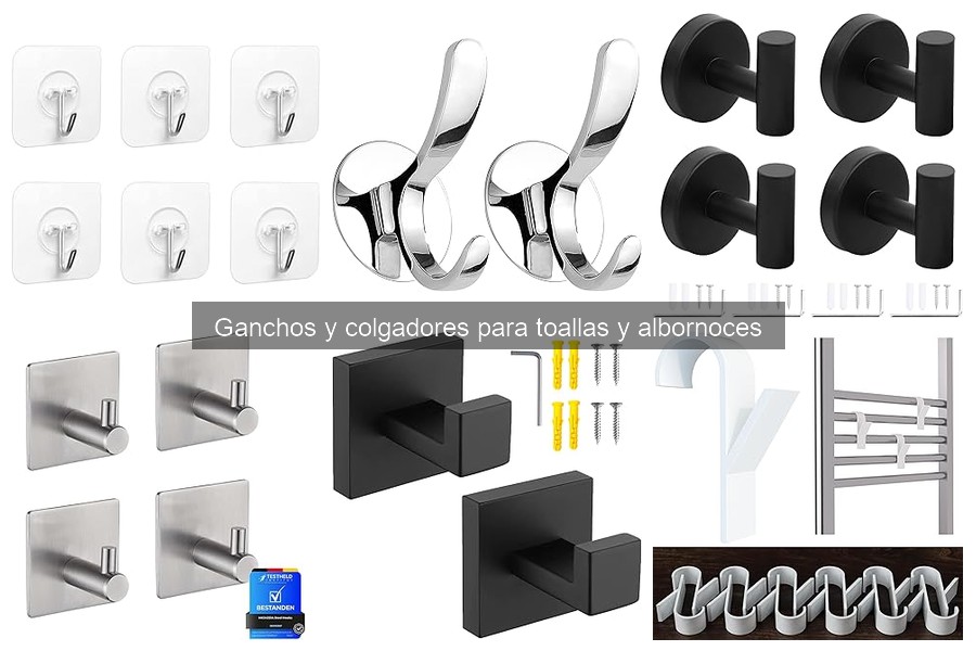 Alternativas a ganchos para colgar toallas y albornoces