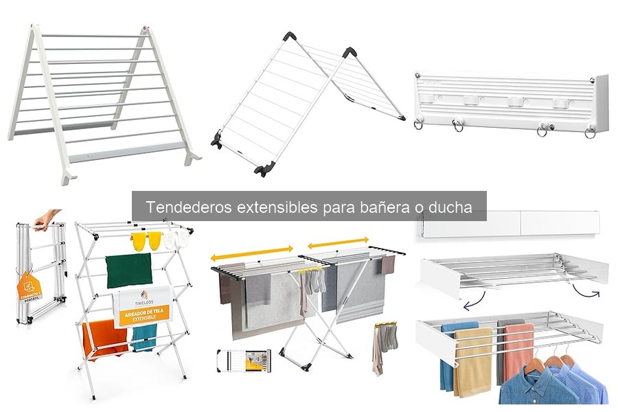 Alternativas a tendederos extensibles para bañera o ducha
