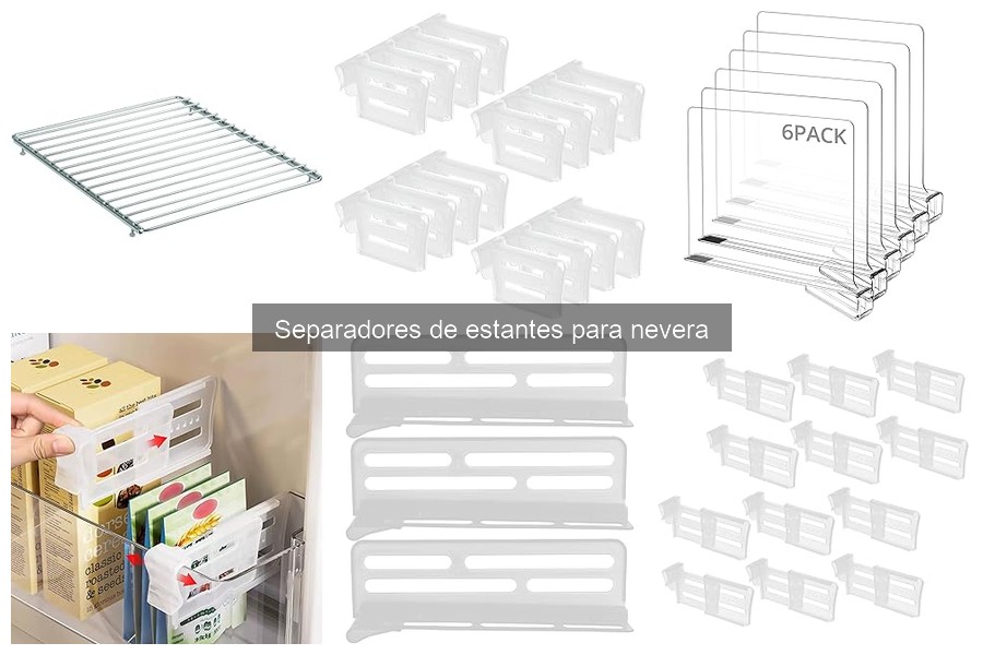 Alternativas creativas a separadores de estantes para nevera