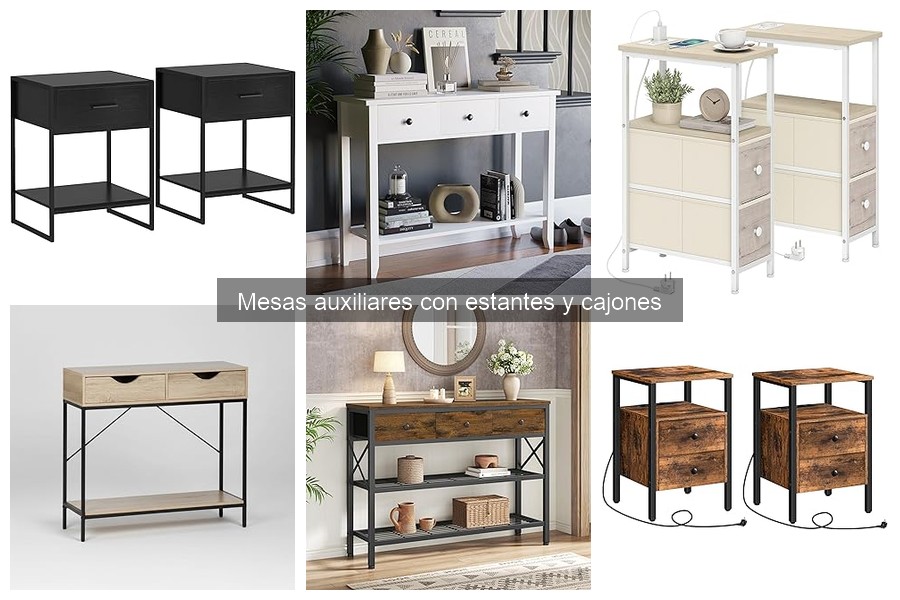 Cómo elegir la mesa auxiliar ideal con estantes y cajones