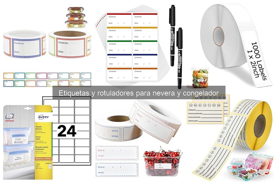 Cómo usar etiquetas y rotuladores en la nevera y congelador