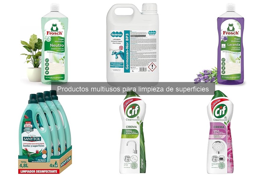Cómo usar productos multiusos en diversas superficies