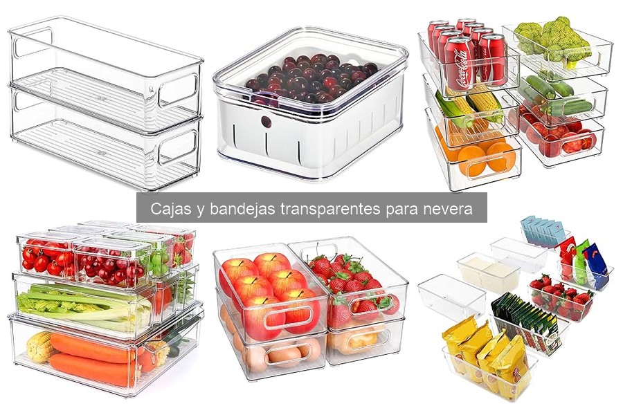 Comparativa: Cajas y bandejas transparentes vs. organizadores de nevera