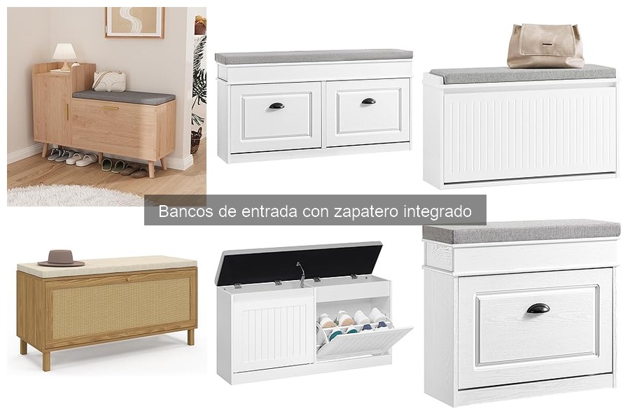 Comparativa de bancos de entrada con zapatero integrado