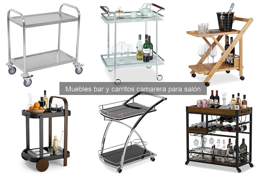 Comparativa de carritos de bar: madera vs metal