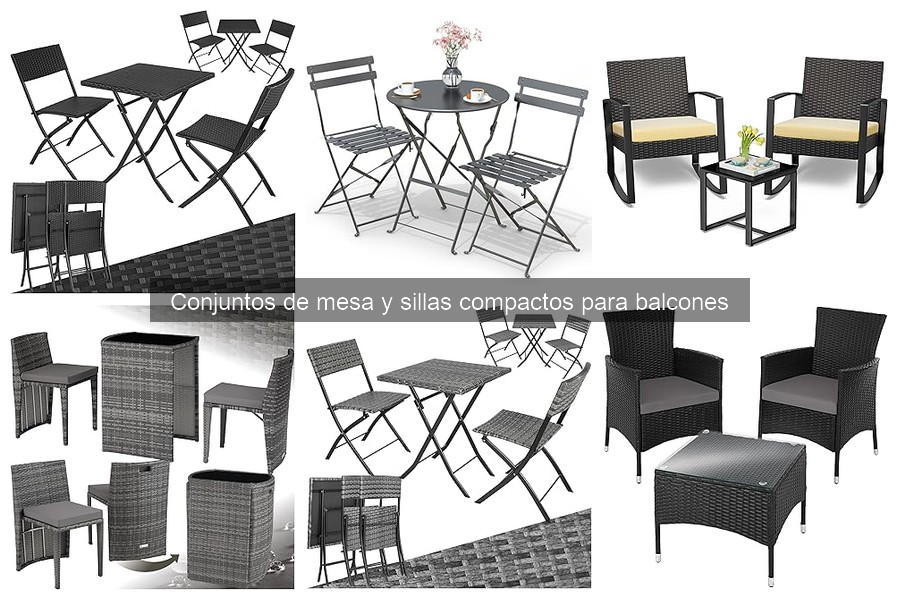 Comparativa de Materiales en Conjuntos de Mesa y Sillas para Balcones