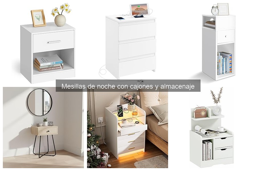 Comparativa de materiales para mesillas de noche con cajones
