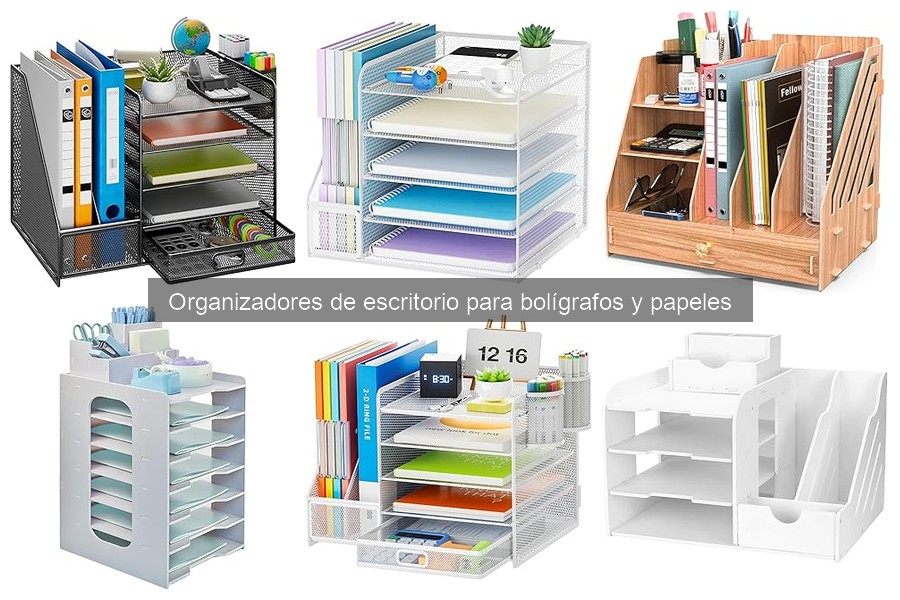 Comparativa de organizadores de escritorio para papeles y bolígrafos
