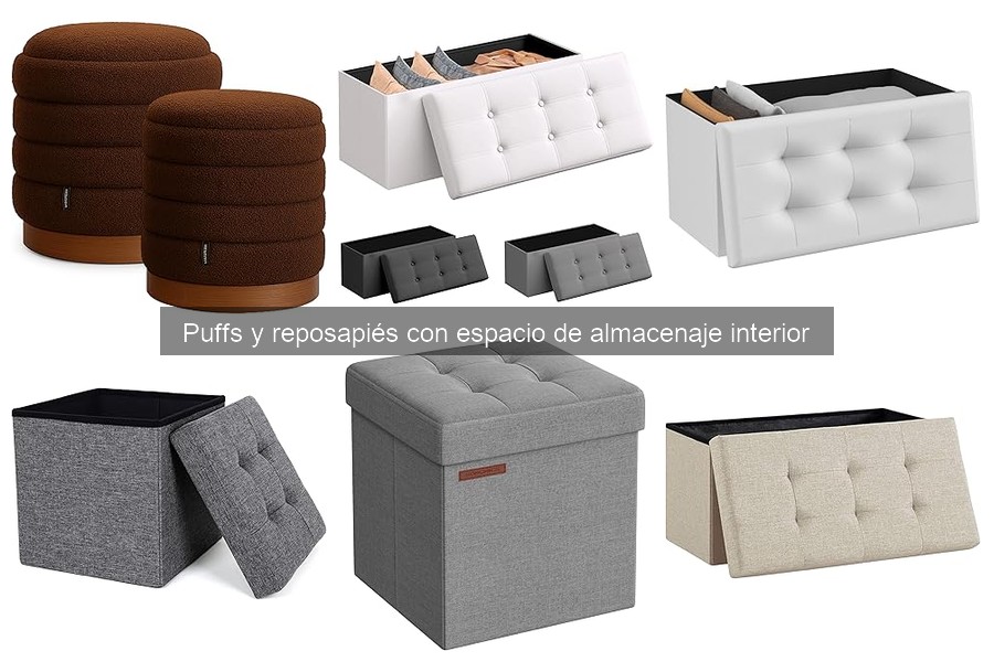 Comparativa de puffs y reposapiés con almacenaje interior