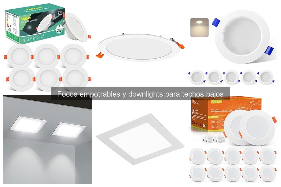Comparativa: Focos Empotrables vs. Lámparas de Techo para Techos Bajos
