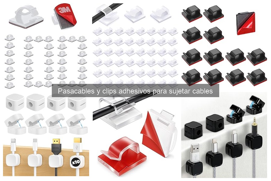 Comprar pasacables y clips adhesivos baratos: mejores opciones