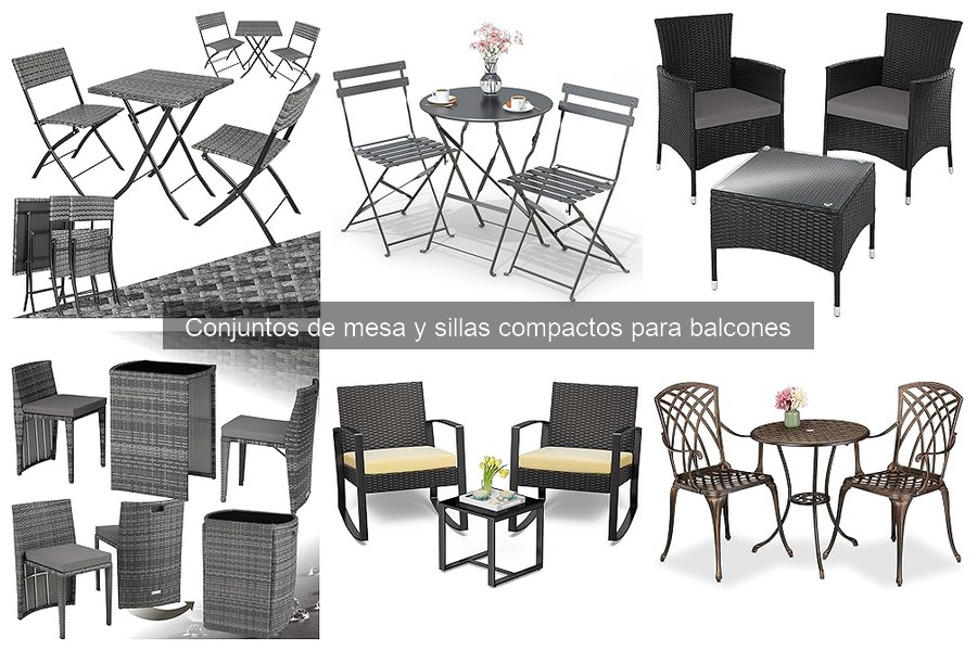 Conjuntos de mesa y sillas compactos para balcones: Guía esencial