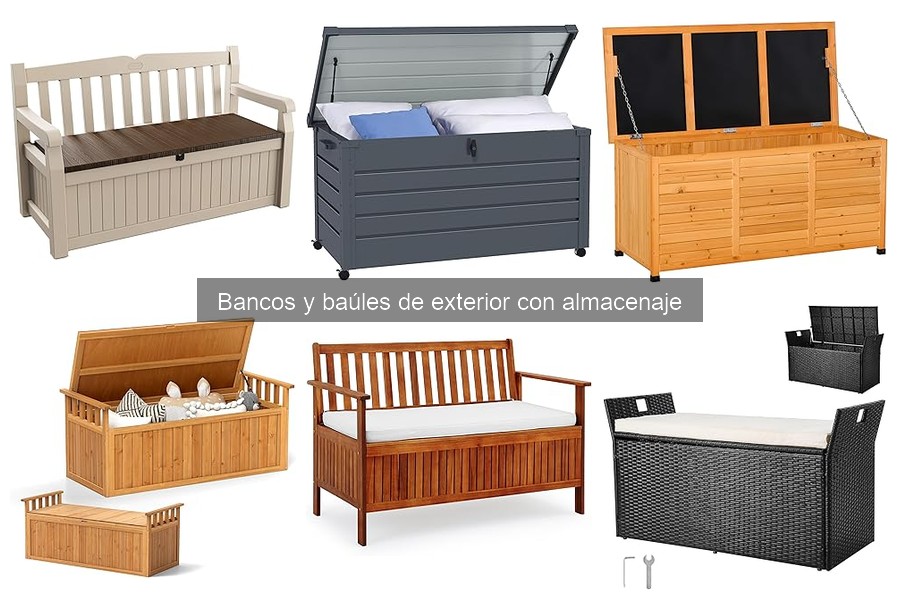 Dónde comprar bancos y baúles de exterior con almacenaje