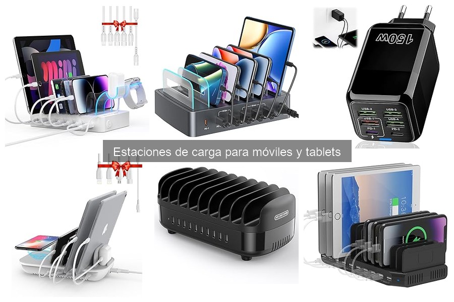 Estaciones de carga ergonómicas para móviles y tablets