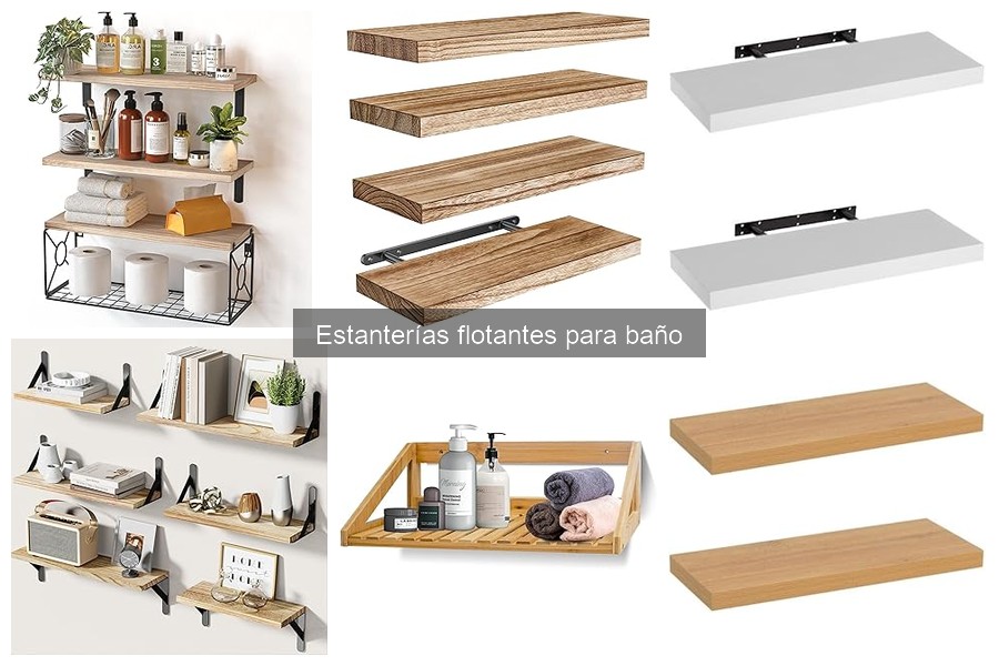 Estanterías flotantes decorativas para baño: ideas y estilos