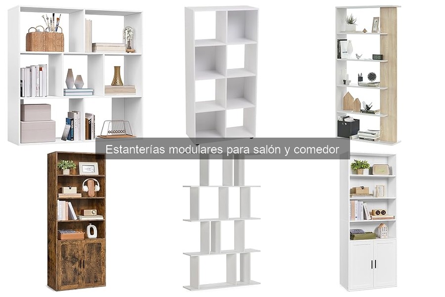 Estanterías modulares personalizables para salón y comedor