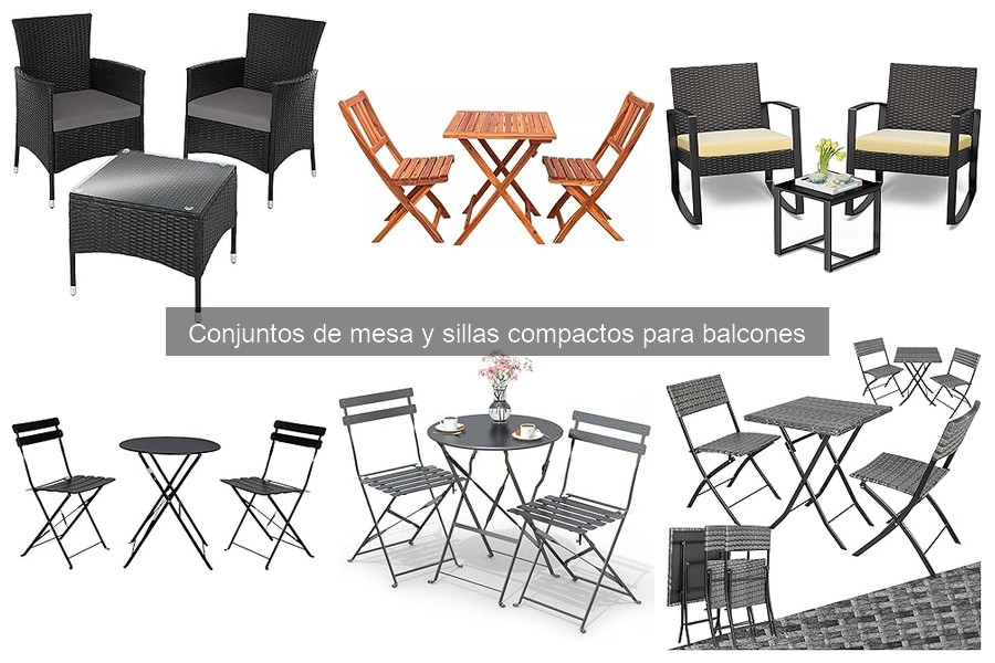 Estilos de decoración para conjuntos de mesa y sillas en balcones