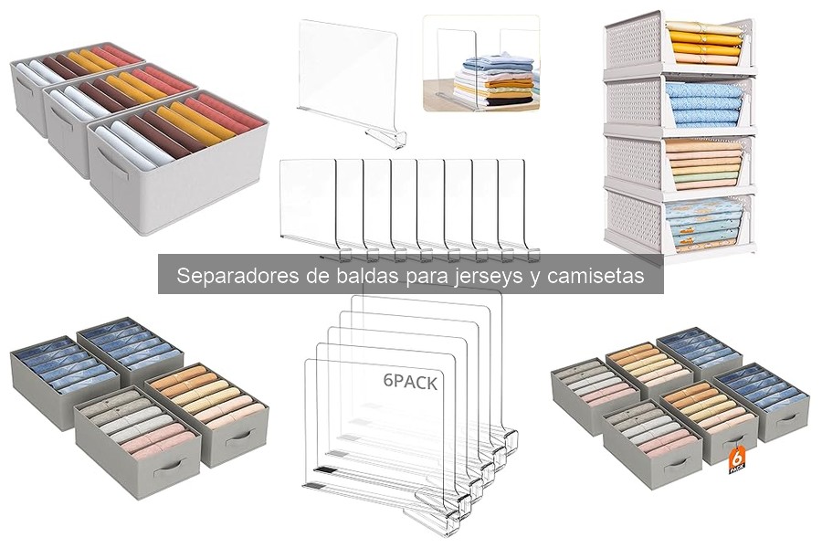 Guía de compra de separadores de baldas para camisetas
