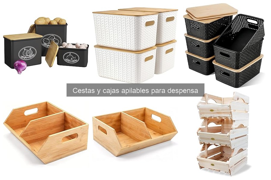 Guía para elegir cestas y cajas apilables para tu despensa
