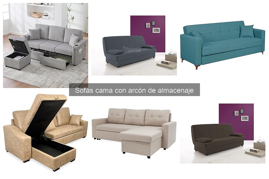 Ideas de decoración alrededor de un sofá cama con arcón