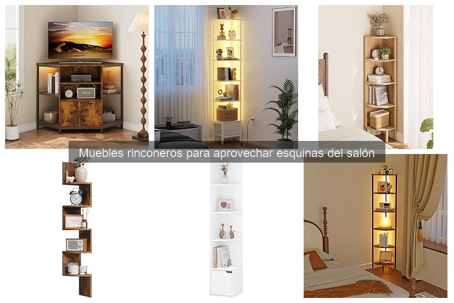 Ideas para decorar con muebles rinconeros en tu salón