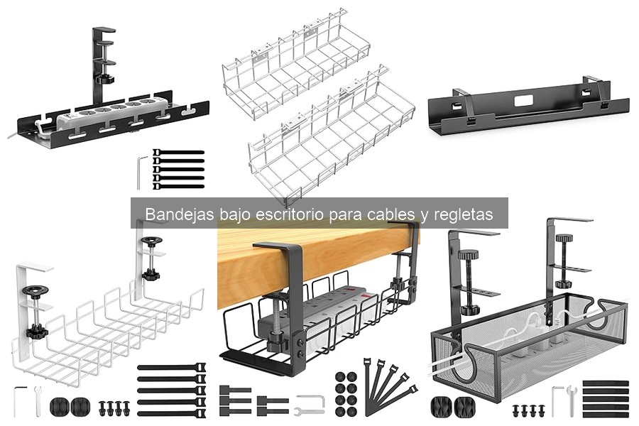 Instala una bandeja bajo escritorio para cables fácilmente