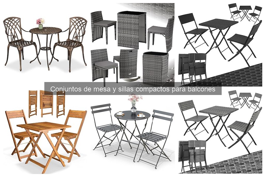 Mantenimiento de muebles para balcones: mesa y sillas compactas