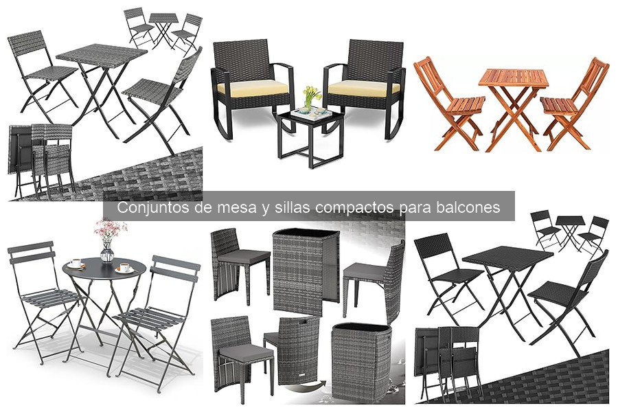 Maximiza tu balcón con conjuntos de mesa y sillas compactos