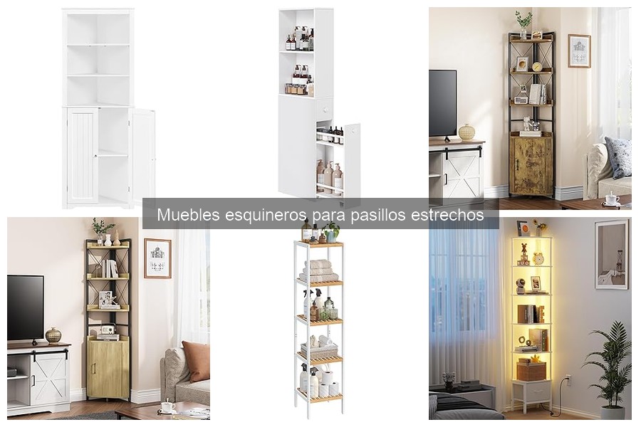 Maximiza tu espacio con muebles esquineros para pasillos estrechos