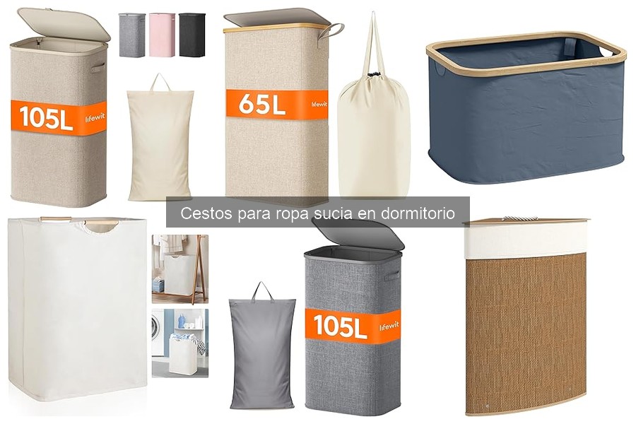 Mejores cestos para ropa sucia en dormitorios pequeños