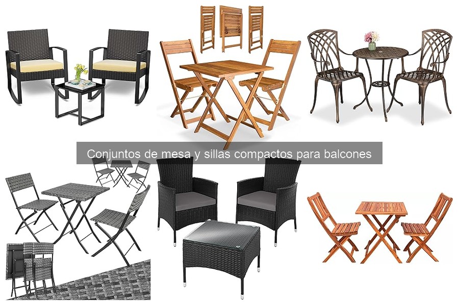 Mejores conjuntos de mesa y sillas compactos para balcones