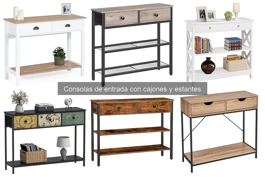 Mejores consolas de entrada con cajones para apartamentos pequeños