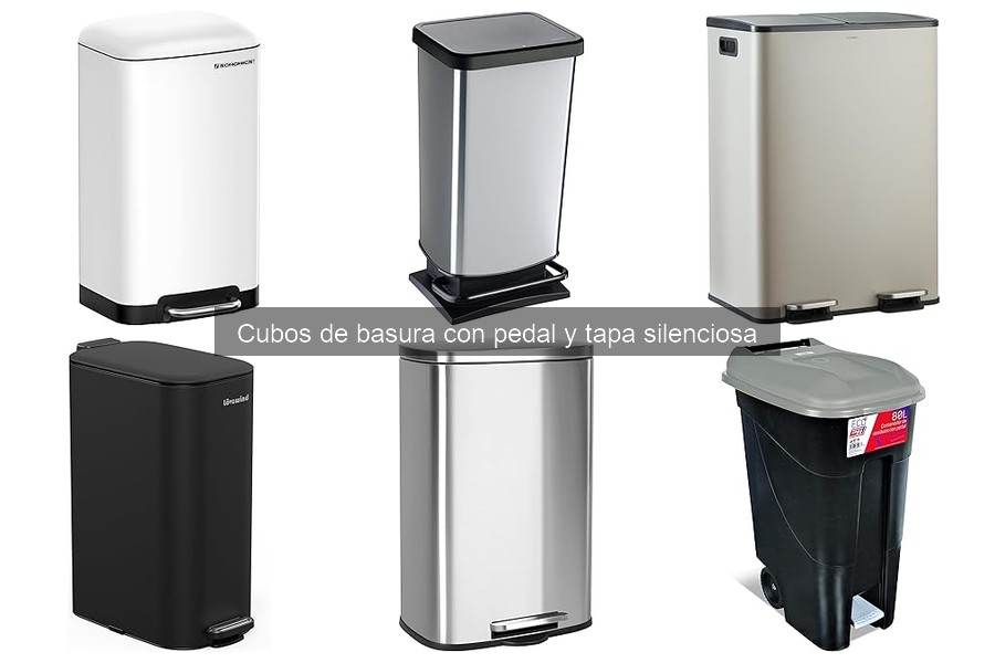 Mejores cubos de basura con pedal y tapa silenciosa para casas pequeñas