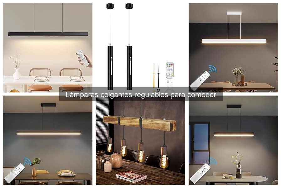 Mejores lámparas colgantes regulables para comedor: comparativa