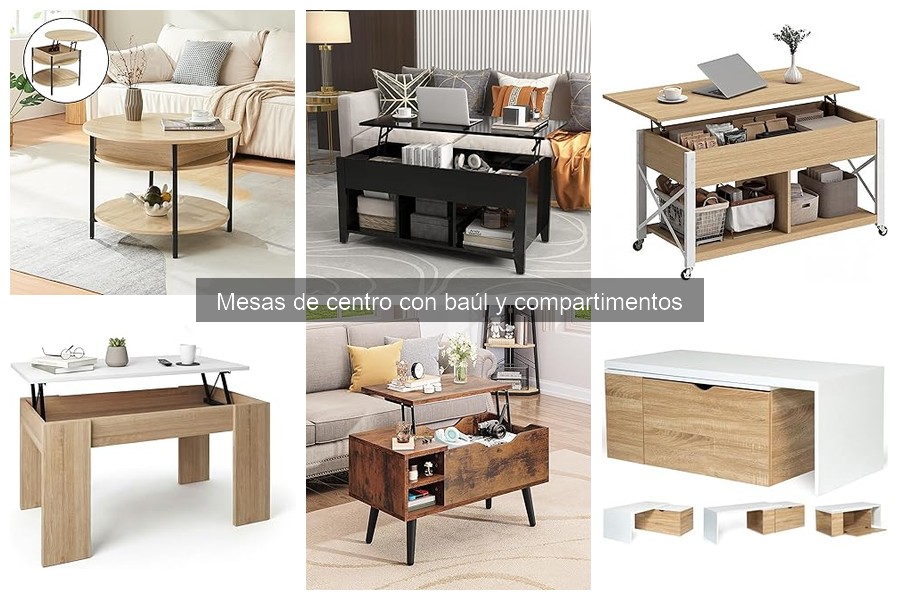Mejores mesas de centro con baúl para espacios pequeños