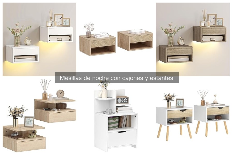 Mejores mesillas de noche con cajones para habitaciones pequeñas