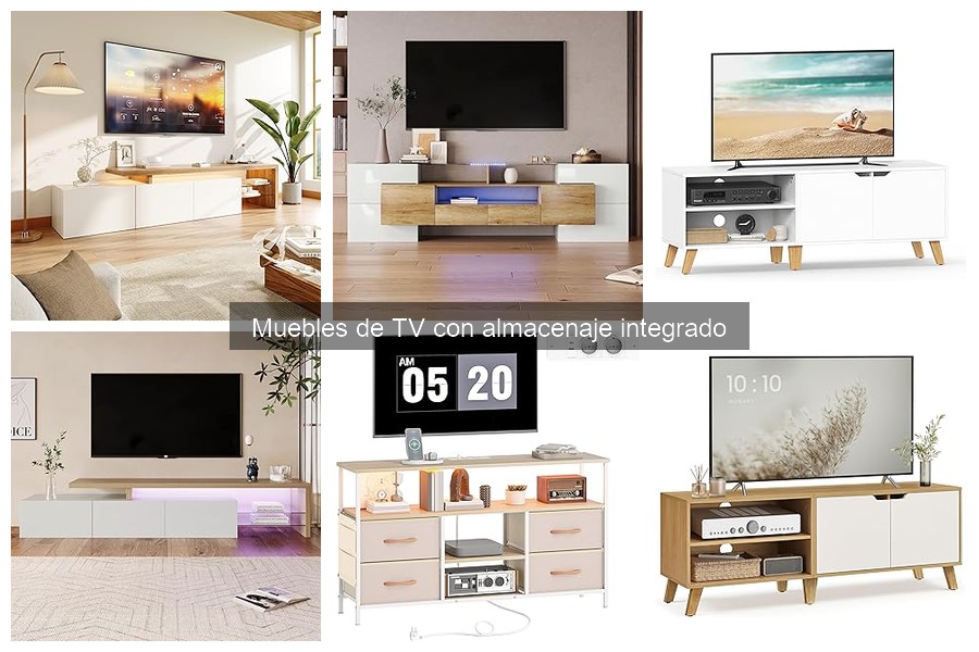 Mejores muebles de TV con almacenaje para espacios pequeños