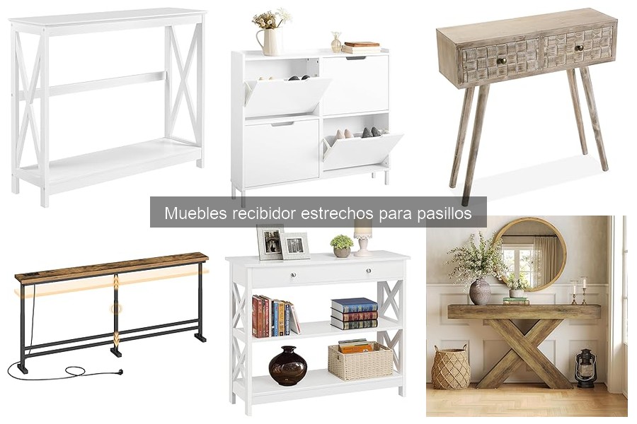 Mejores muebles recibidor estrechos para pasillos