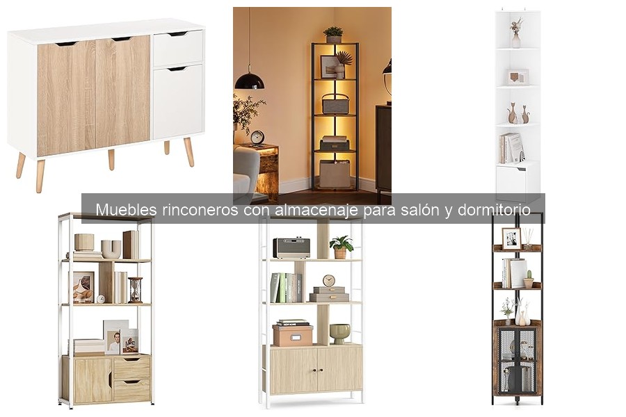 Mejores muebles rinconeros con almacenaje para salones pequeños