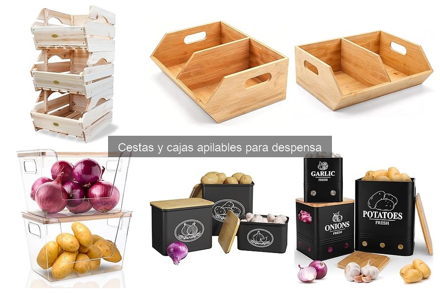 Mejores ofertas en cestas y cajas apilables para despensa