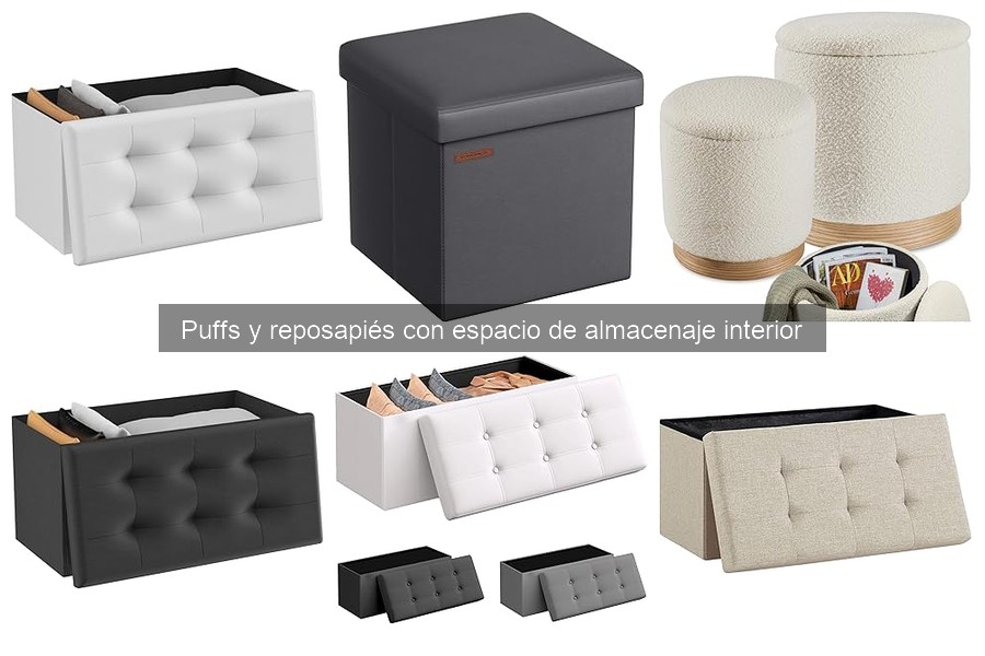 Mejores puffs y reposapiés con almacenaje para apartamentos pequeños