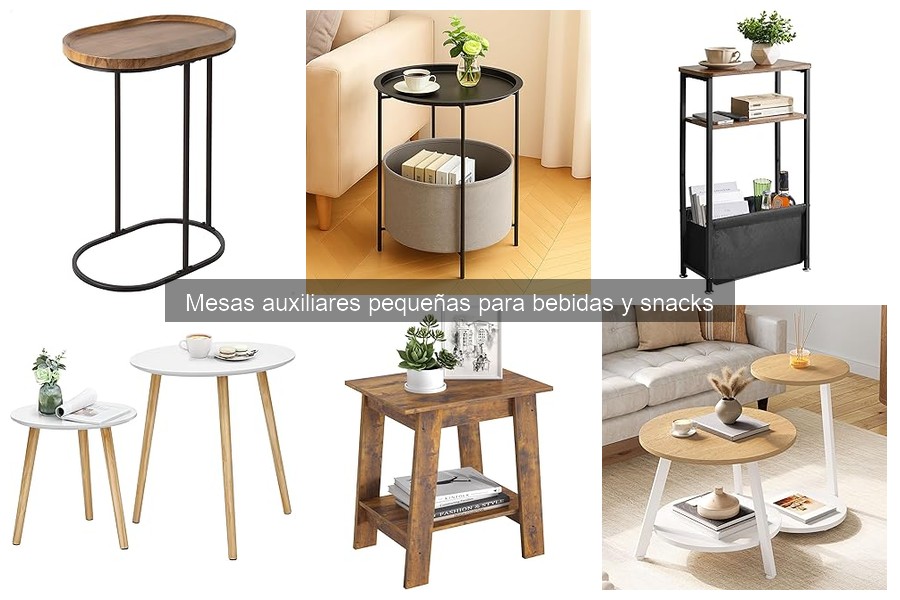 Ofertas en mesas auxiliares pequeñas para bebidas y snacks