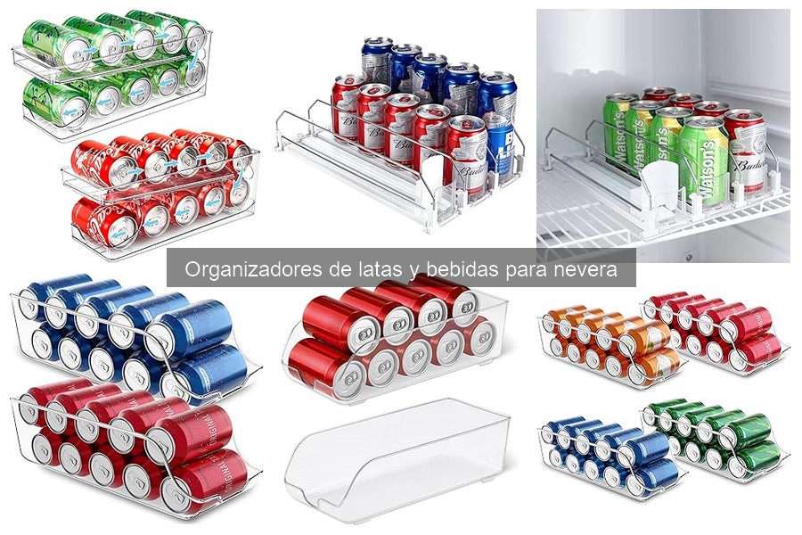 Opiniones sobre organizadores de latas y bebidas para nevera