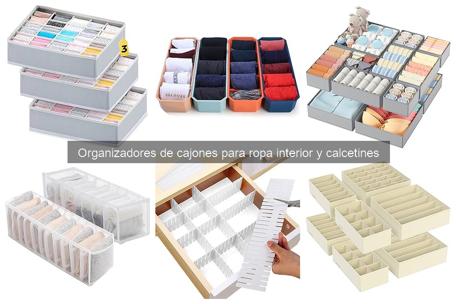 Organizadores de cajones para ropa interior y calcetines